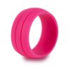 Fashionable silica gel wedding ring suitable for men and women, 8.5mm, European style, punk style