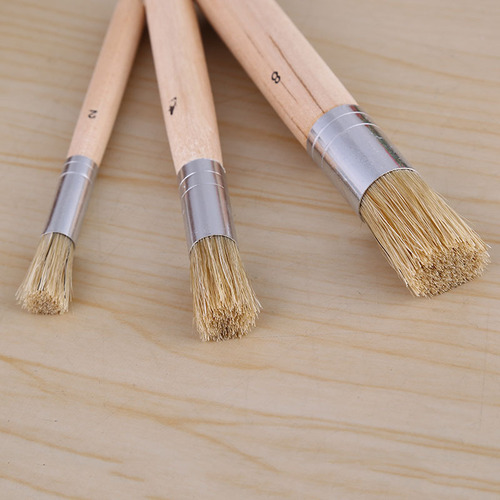 Cross-border hollow template brushes, 3 painting tools, oil painting, acrylic watercolor brush, non-shedding children's brush set
