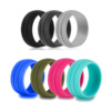 Fashionable silica gel wedding ring suitable for men and women, 8.5mm, European style, punk style