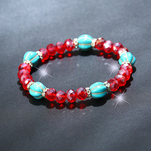 韩国文艺复古可爱彩色水晶手链简约百搭小清新男女同款配饰