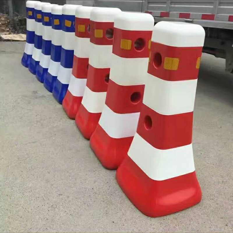 塑料隔离墩蓝白隔离红白隔离墩道路隔离墩交通隔离设施 交通设施