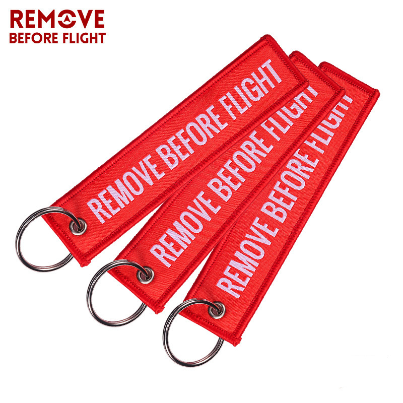 Color aviation gift woven mark key chain key chain REMOVE BEFORE FLIGHT commemorative key chain