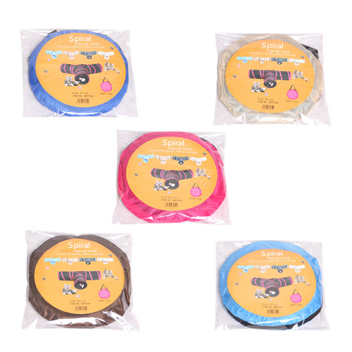 Three-in-One Sound Paper Pet Cat Tunnel Cat Drill Tent Bed Foldable Cat Toys Dog Indoor Supplies Cat Passage