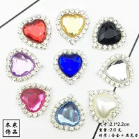 Корейский стиль аксессуары для волос аксессуары DIY многоцветный сердце любовь ручной работы головной убор диск Алмазный коготь цепь металлические аксессуары