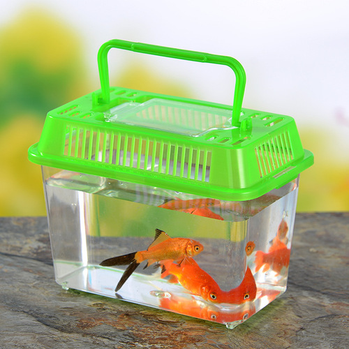 Transparent plastic large, medium and small fish tanks, goldfish tanks, turtle tanks, pet boxes, turtle boxes, transport boxes with sun terraces