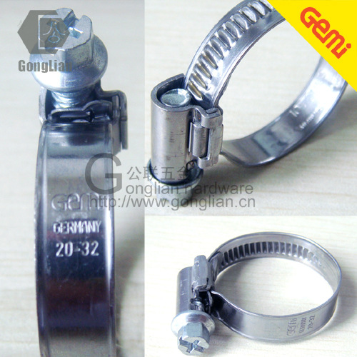 德国吉美喉箍 gemi Clamp 20-32 蜗轮蜗杆卡箍 抱箍