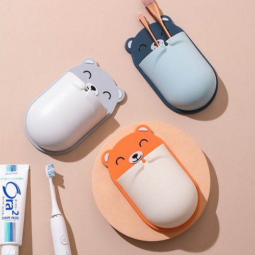 Bathroom toilet sink wall-mounted punch-free toothbrush toothpaste holder cup storage rack makeup storage box wholesale