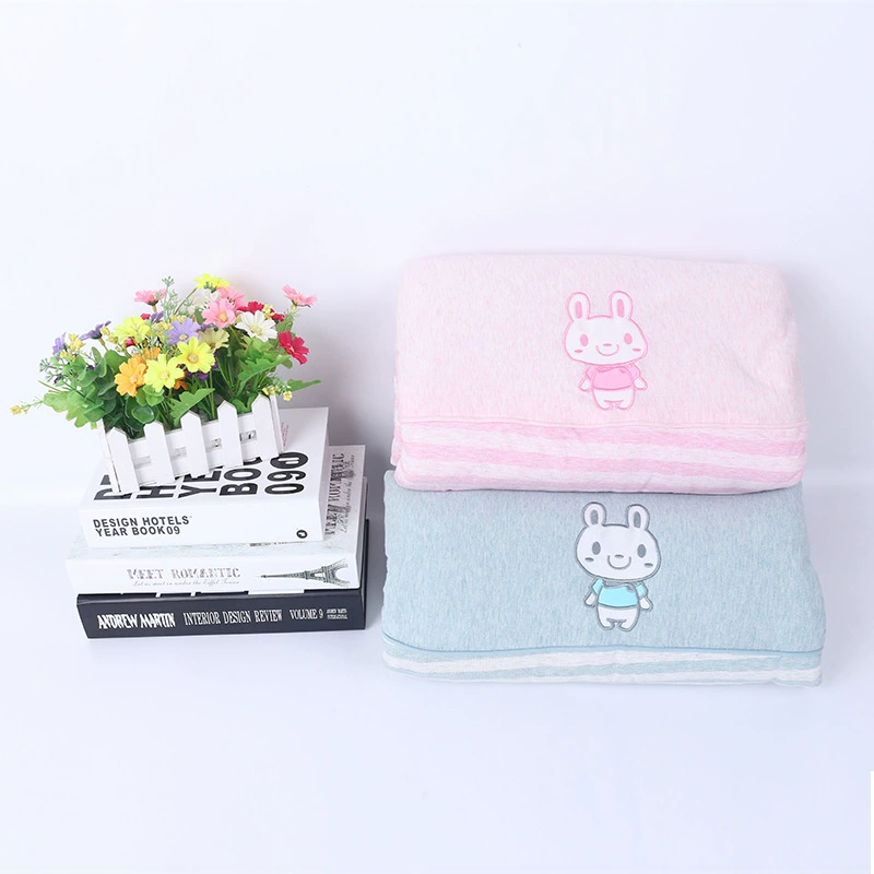 Детское вязаное одеяло Тяньчжу, летнее и зимнее хлопковое выстиранное одеяло для детской кроватки, мультяшное одеяло с кондиционером