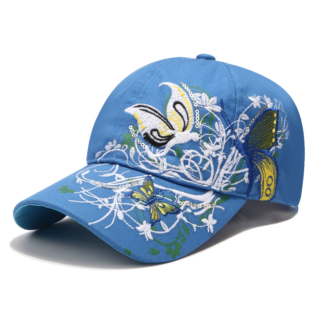 Baseball cap, demi-season adjustable embroidered sun-protection hat, solar-powered detail