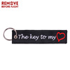 Amazon Periodical Key Buckle Love The Key to My Heart Key Chain Mind Key Embroidery Key