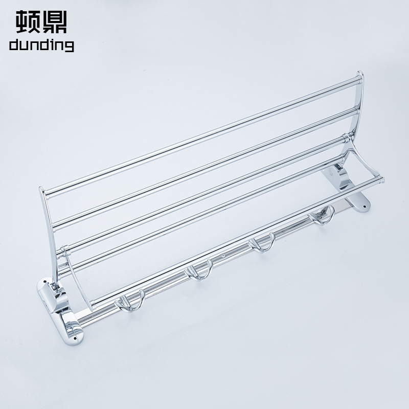 Dunding 8505 Acero inoxidable plegable toalla rack baño Baño colgante almacenamiento rack entrega de una sola pieza