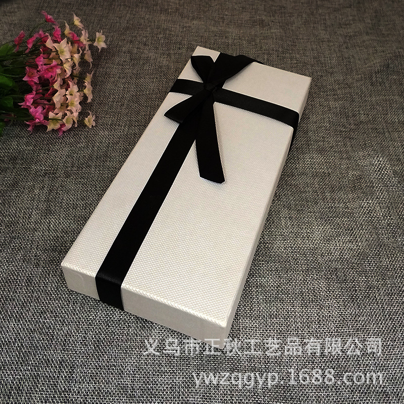 特种纸质布纹领带盒高档礼品盒天地盖蝴蝶结包装纸盒