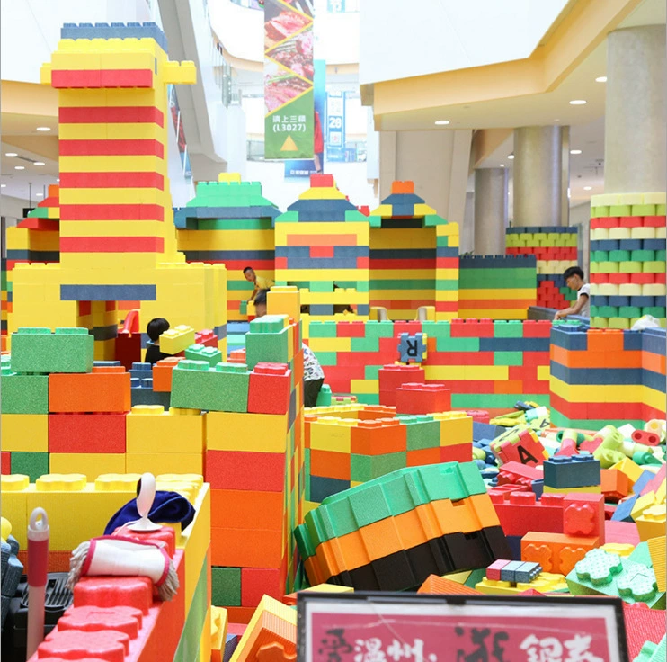 Прямые продажи в помещении, изысканные маленькие строительные блоки Lego, квадратные кирпичи из EPP, круглый кирпич, большие строительные блоки, райский бассейн, прямые продажи с фабрики