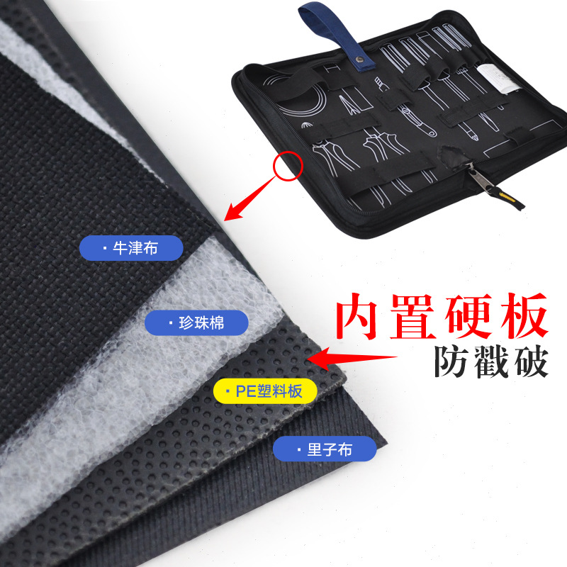 Kit de almacenamiento más rápido pequeño tamaño multifuncional lienzo eléctrico y electrónico kit de reparación engrosada multímetro bolsa 027