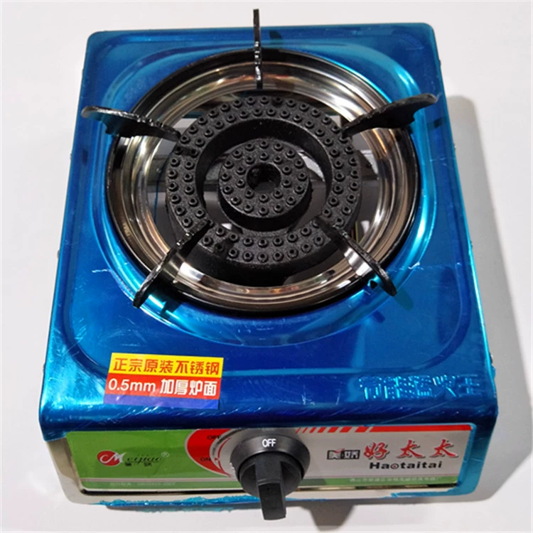 Бытовая настольная печь для сжиженного газа из нержавеющей стали с защитой от возгорания Плита на природном газе Газовая сотовая Одиночная плита