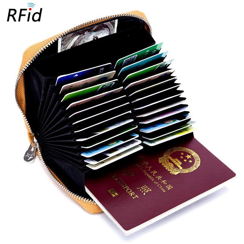 Organ card Bag Men's Passport Bag card wallet wallet Leather Multi-function Women's Anti-theft rfid card Holder Organ card Bag Men's Passport Bag card wallet wallet Leather Multi-function Women's Anti-theft rfid card Holder