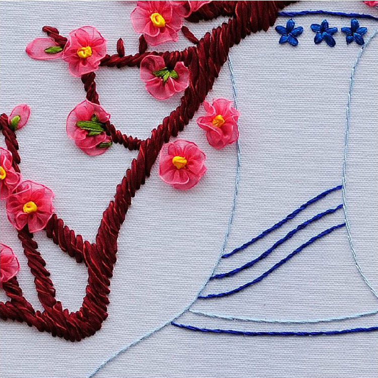 Oujin cinta bordado DIY material hecho a mano Paquete de Seguridad es Fu estilo Chino pintura colgante impresión algodón se puede lavar