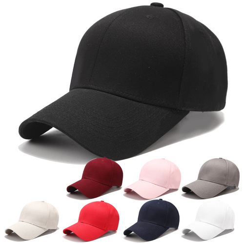 Wholesale 100% Cotton Cap for Men and Women Solid Color Duckbill Hat Korean Style Hat Embroidered Logo Plain Sun Hat