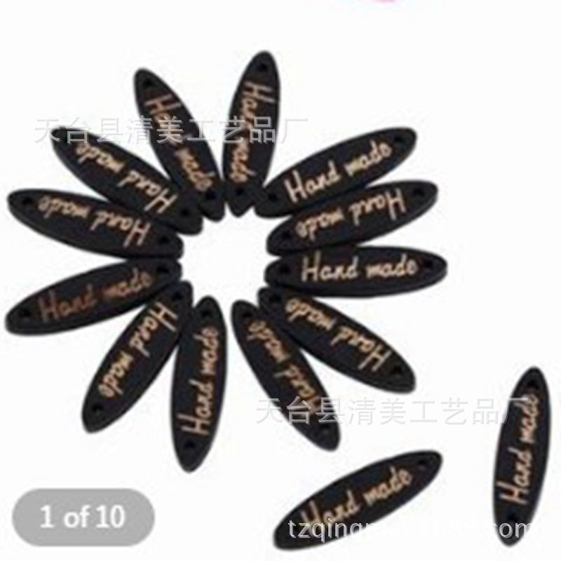 Color de madera señaló signo botón decorativo natural marcado láser señaló madera 100 unidades un paquete