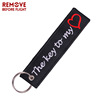 Amazon Periodical Key Buckle Love The Key to My Heart Key Chain Mind Key Embroidery Key
