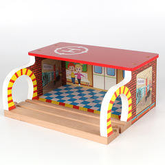 Wooden train scene track accessories are compatible with a Thomas the Tank Engine track and rich scene aerodrome