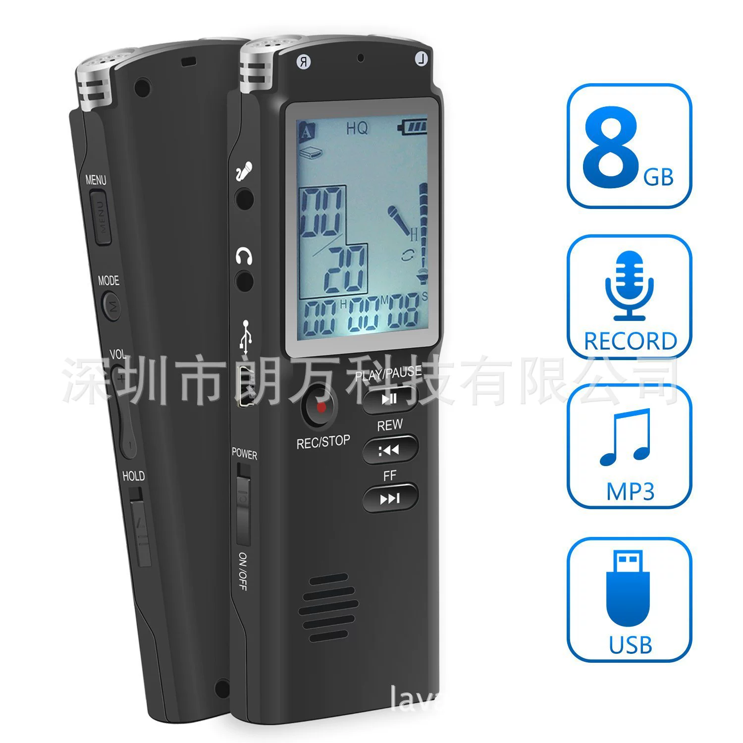 Заводская модель T60, большой экран, высокочёткий MP3-рекордер с шумоподавлением, внешний функционал для конференций и интервью