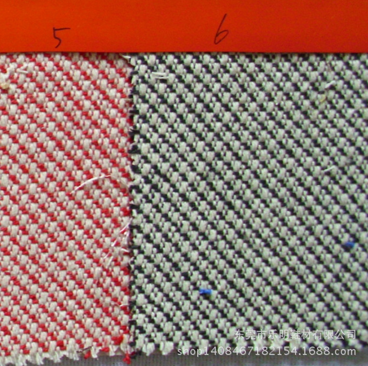 FB010色织提花10支粗纺工艺品鞋材布料