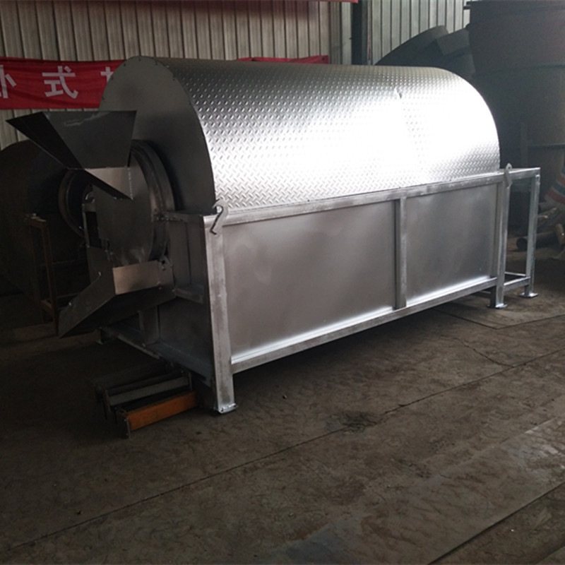 厂家食品芝麻炒货机 不锈钢滚筒炒芝麻烘干设备 100斤炒锅