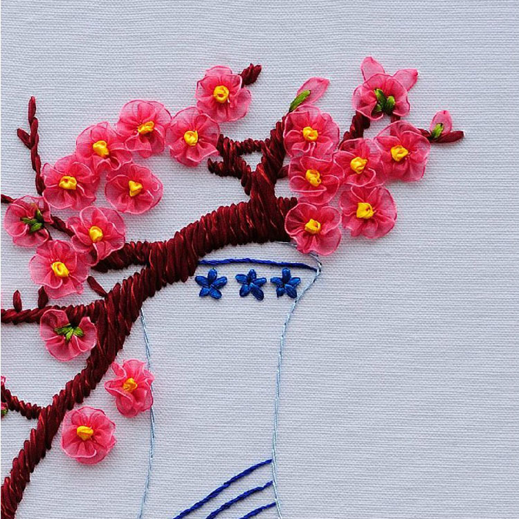 Oujin cinta bordado DIY material hecho a mano Paquete de Seguridad es Fu estilo Chino pintura colgante impresión algodón se puede lavar