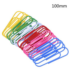 Factory sells colored plastic-coated paper clips, multi-specification silver paper clips in bulk