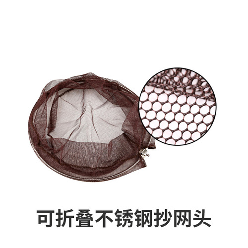 Micano short carbon carbon net pole 2.1 meters 3 meters ultra-light hard fishing net telescopic positioning operating net rod to catch fish