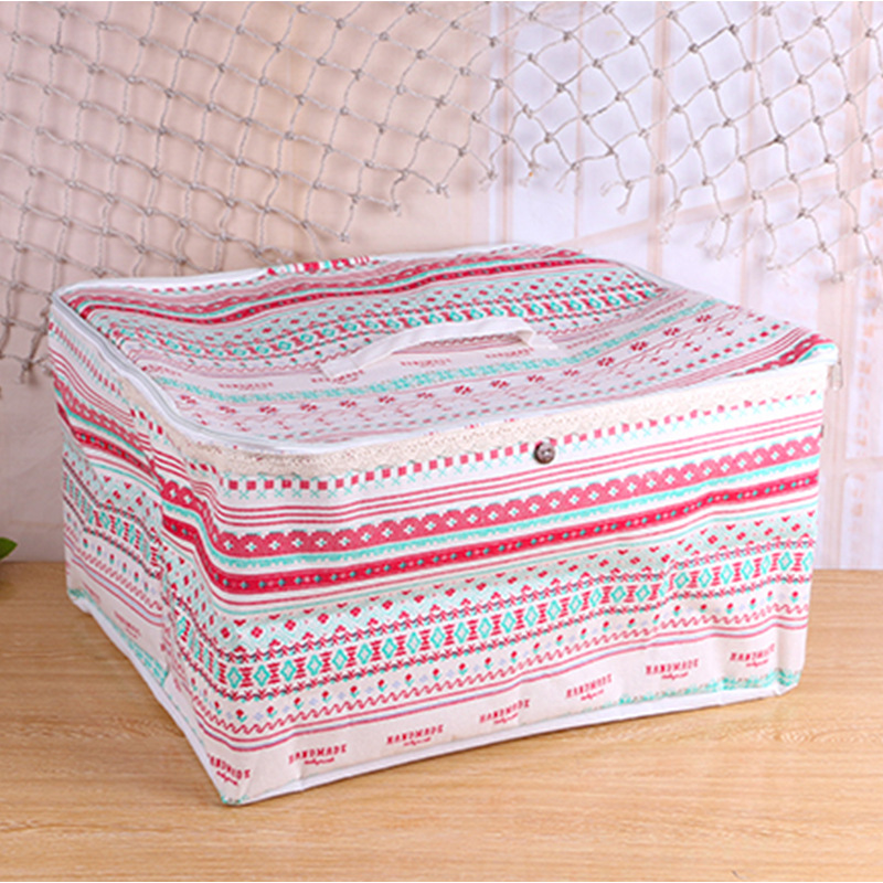 Bolsa de almacenamiento de algodón y lino simple hogar gran caja de almacenamiento de algodón y lino libro de ropa bolsa de organización bolsa de almacenamiento al por mayor
