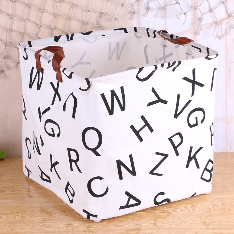 Cesta de almacenamiento cuadrado fresco de la historieta cesta de almacenamiento misceláneas cesta de almacenamiento portátil organización cesta