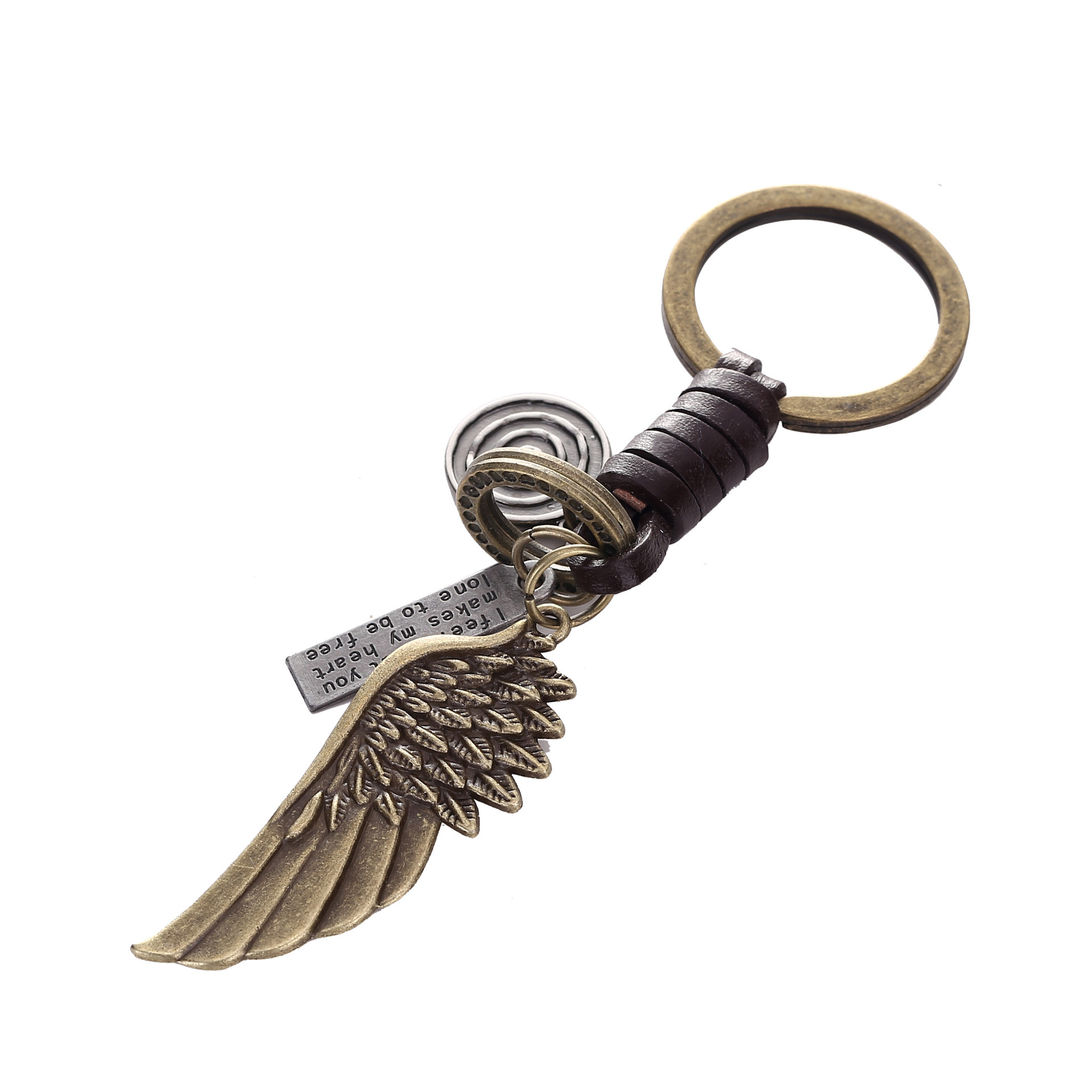 Creative retro keychain for keys with zipper