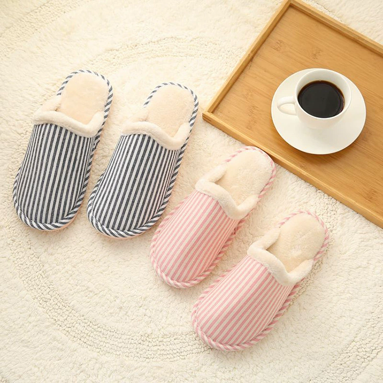 Новая зимняя теплая Домашняя хлопковая обувь, Тапочки для влюбленных, домашние Нескользящие домашние тапочки на толстой подошве с флисовой подкладкой, Лунные тапочки