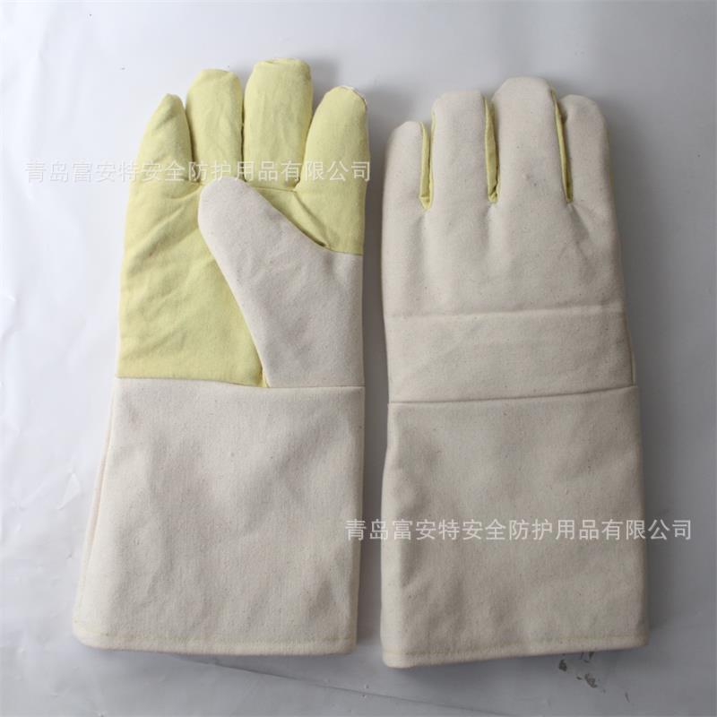 厂家直销耐高温手套450度加长加厚隔热阻燃防烫工业劳保防护手套