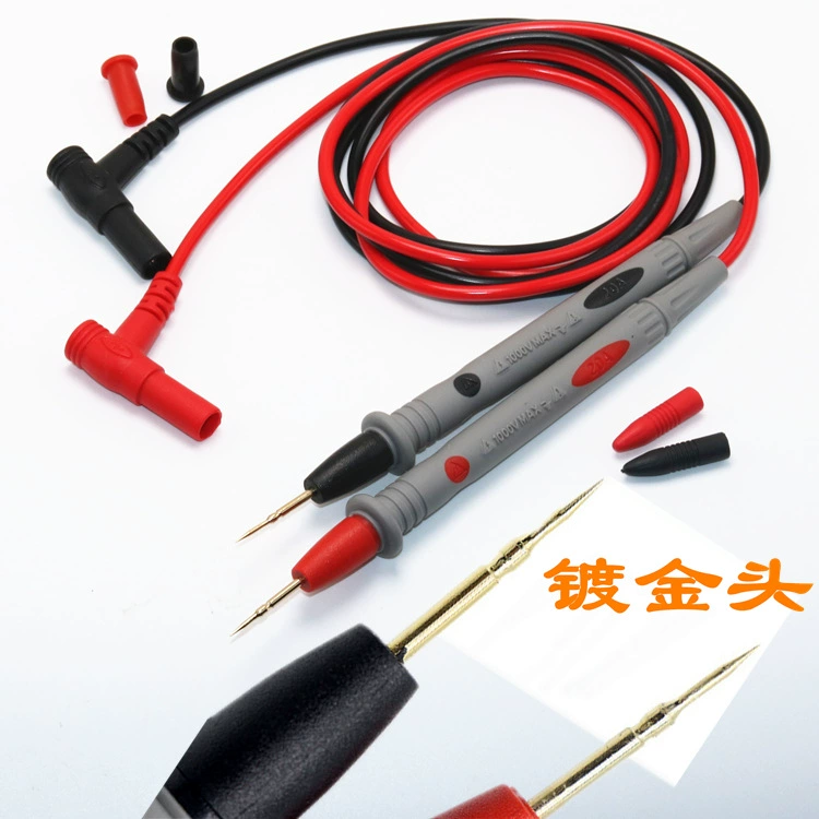 Провод для ручки-счетчика, ручка со специальным наконечником, тонкий наконечник 1000 В, 20 А, позолоченная медная игольная ручка, провод для ручки мультиметра