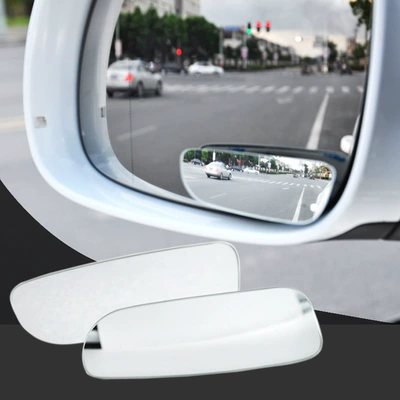 Cross-Border Car Blind Spot Mirror, Frameless Wide-Angle Fan-Shaped Reversing Auxiliary Mirror, Small Round Mirror, High-Definition Adjustable Rearview Mirror