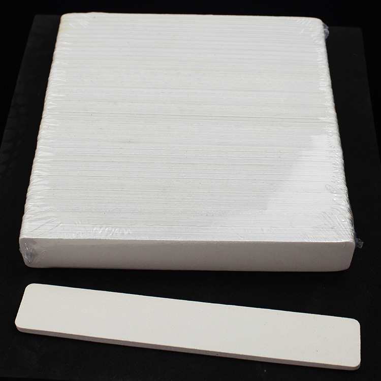 Negro archivo rectangular lima de uñas corazón rojo placa de goma tira de pulido de doble cara de uñas de pulido resistente al desgaste de papel de lija Rub