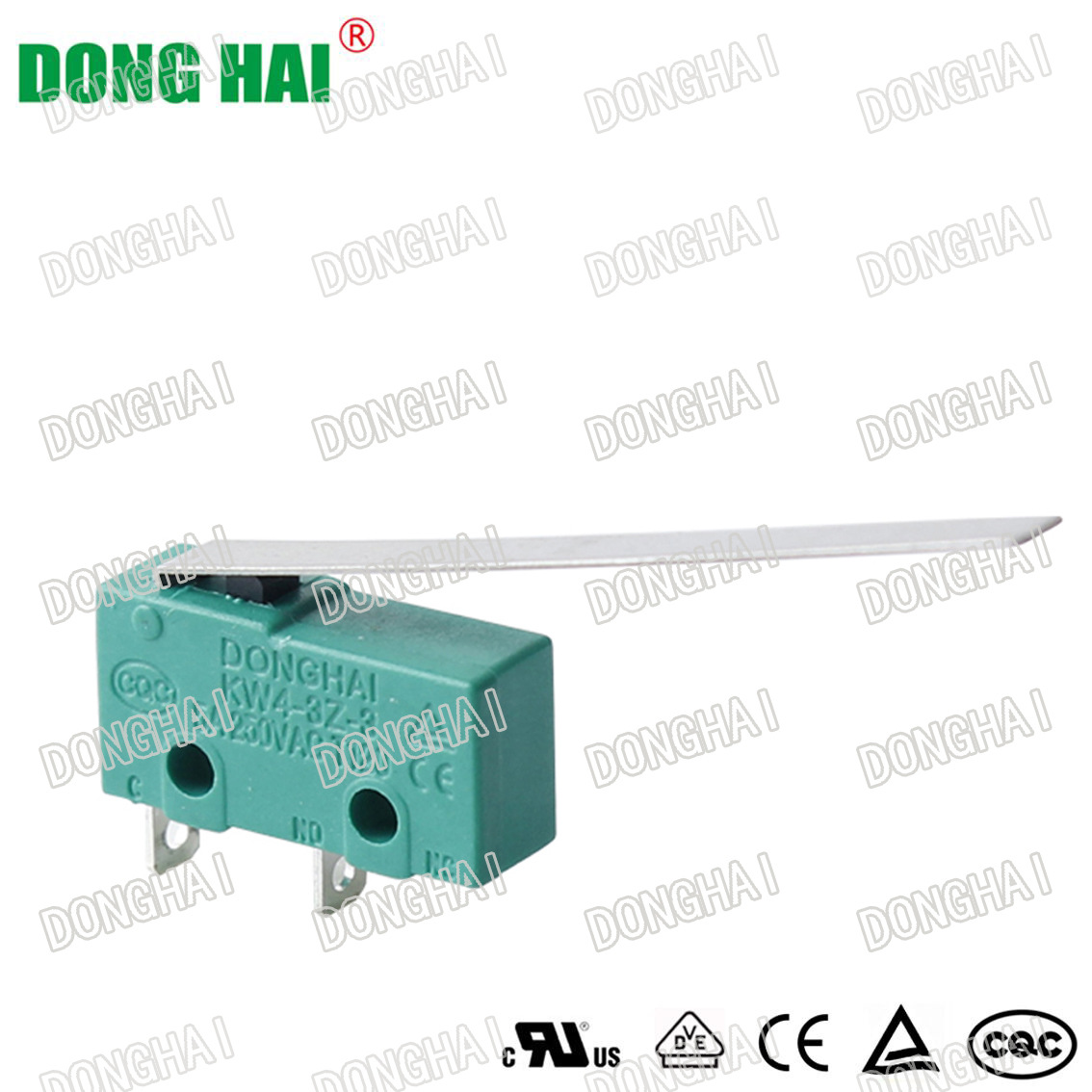 东海DONGHAI 小型微动开关，长柄KW4-3Z-3B222023L17，证书齐全