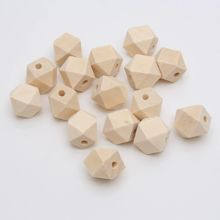 Hemu -cut surface wooden pearl wood octagonal wooden beads edges and wooden beads polygonal pores wholesale can be developed