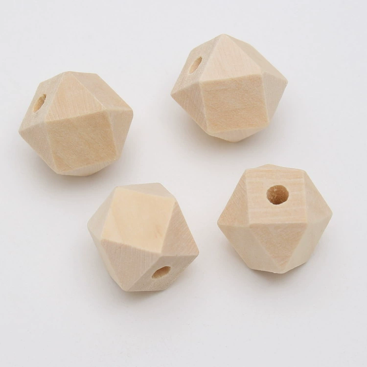 Hemu -cut surface wooden pearl wood octagonal wooden beads edges and wooden beads polygonal pores wholesale can be developed