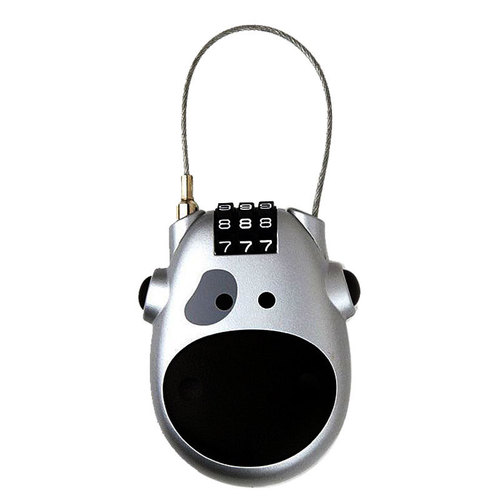 Cartoon cow telescopic steel cable wire rope password lock suitcase clothing sled motorcycle helmet lock