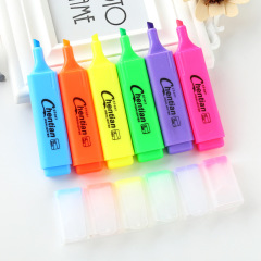 Large capacity flat head highlighter watercolor marker student prize gift marking marker stroke focus marker