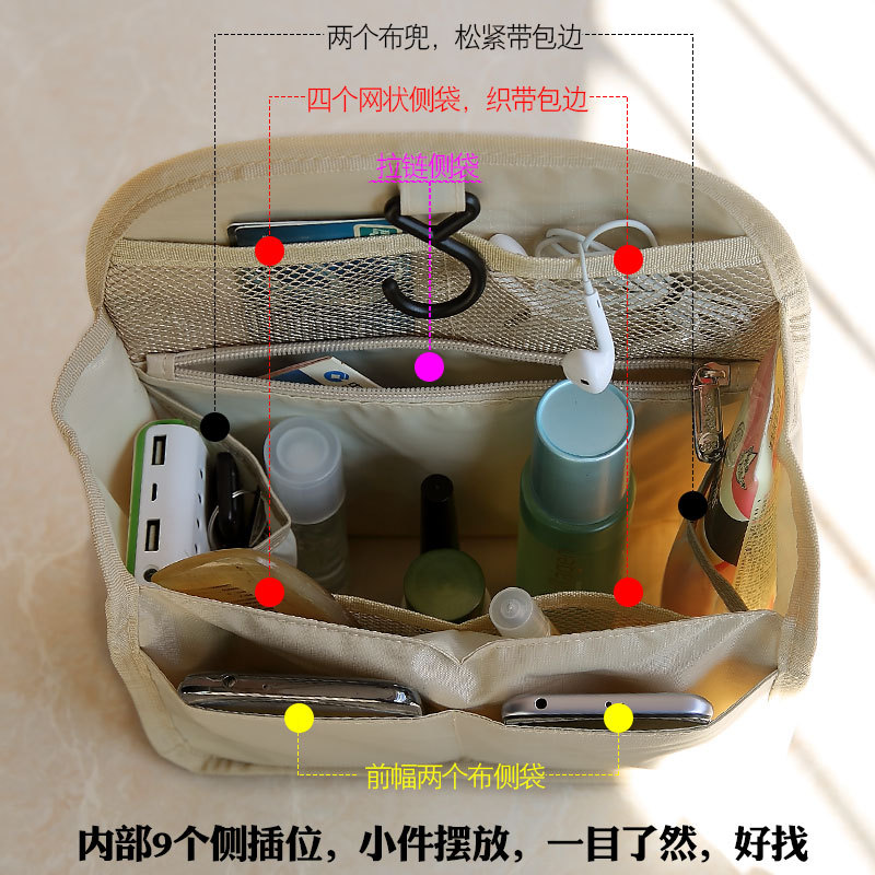 Rojo renacuajo estilo coreano impermeable Oxford tela maquillaje lavado bolsa de almacenamiento mochila bolsa de almacenamiento bolsa de forro