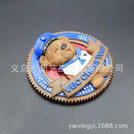 法国树脂冰箱贴 义乌厂家立体小熊树脂冰箱 销售磁铁冰箱贴批发