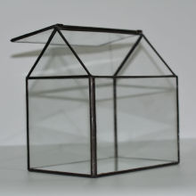 ✅现代几何玻璃罩花房苔藓微景观植物花盆创意翻盖盆栽装饰瓶礼盒