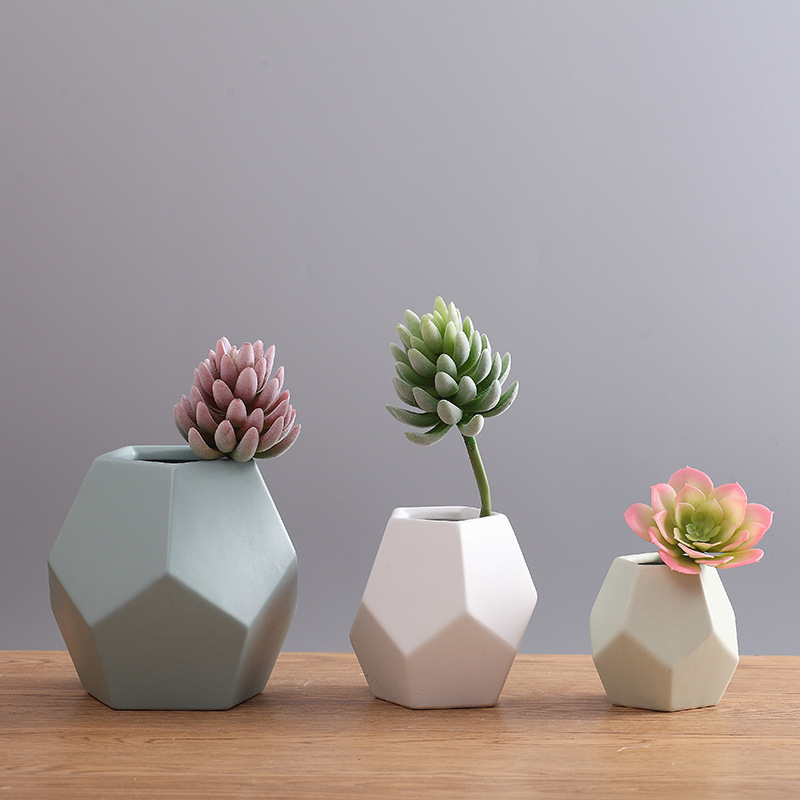 Nórdico creativo florero de cerámica decoración moderna minimalista decoración del hogar sala de estar comedor arreglo floral flor seca al por mayor