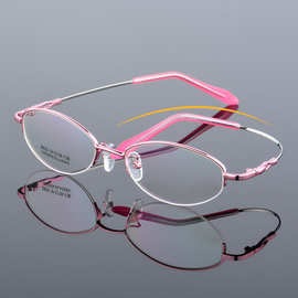 新款女式半框金属记忆架钛眼镜架 近视眼镜框 厂家批发  2803