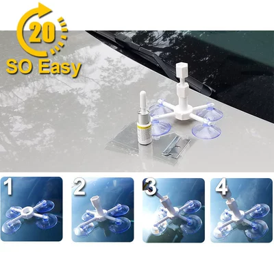 Factory Direct Sales car windshield repair tool suit wrk15004 windshield repair fluid